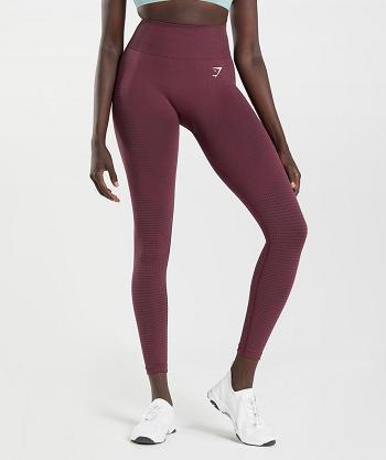 Dámské Legíny Gymshark Vital Seamless 2.0 Vínové | CZ 4078PJJ